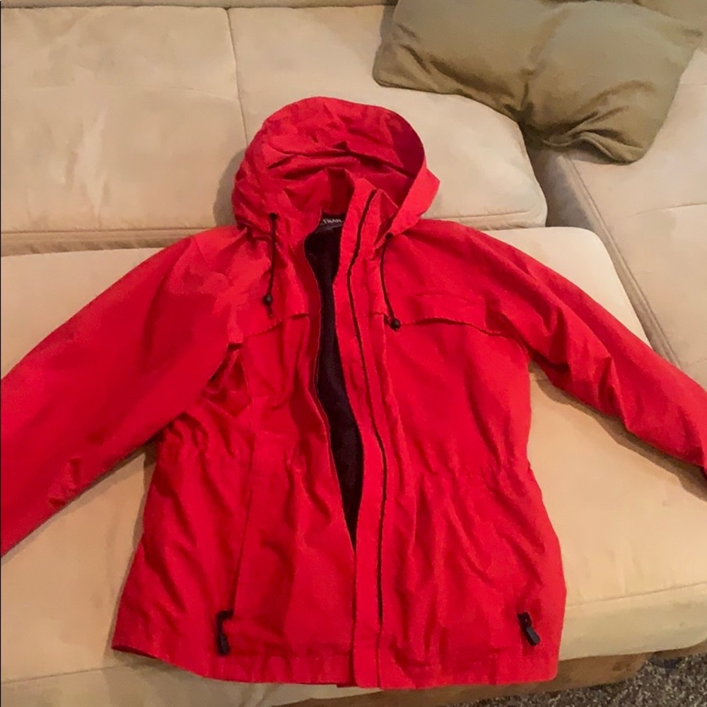 Red pacific trail heavy rain coat